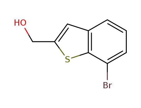 Molecular Structure of 1171926-64-9 (7-Bromo-2-(hydroxymethyl)-1-benzothiophene, (7-Bromo-1-benzothiophen-2-yl)methanol)