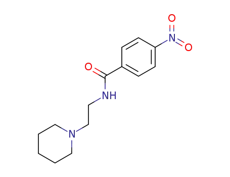 Molecular Structure of 1664-31-9 (4-nitro-N-(2-piperidinoethyl)benzenecarboxamide)
