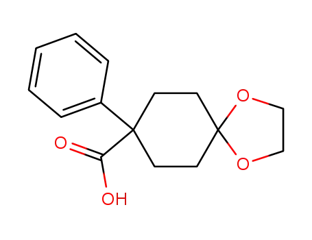 Molecular Structure of 51509-99-0 (1,4-Dioxaspiro[4.5]decane-8-carboxylic acid, 8-phenyl-)