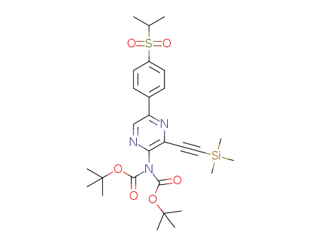 tert-butyl N-tert-butoxycarbonyl-N-[5-(4-isopropylsulfonylphenyl)-3-(2-trimethylsilylethynyl)pyrazin-2-yl]carbamate