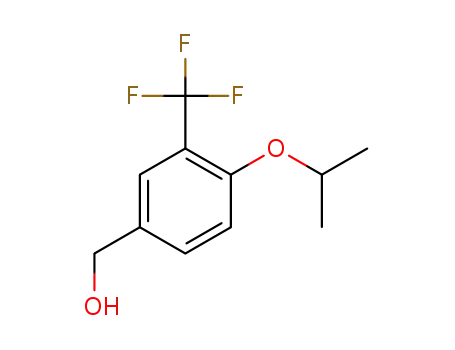 Molecular Structure of 1215118-92-5 ((4-isopropoxy-3-(trifluoromethyl)phenyl)methanol)