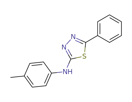 Molecular Structure of 63314-61-4 (1,3,4-Thiadiazol-2-amine, N-(4-methylphenyl)-5-phenyl-)