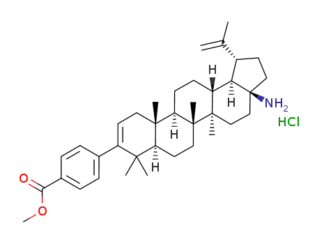 methyl 4-((1R,3aS,5aR,5bR,7aR,11aS,11bR,13aR,13bR)-3a-amino-5a,5b,8,8,11a-pentamethyl-1-(prop-1-en-2-yl)-2,3,3a,4,5,5a,5b,6,7,7a,8,11,11a,11b,12,13,13a,13b-octadecahydro-1H-cyclopenta[a]chrysen-9-yl)benzoate hydrochloride