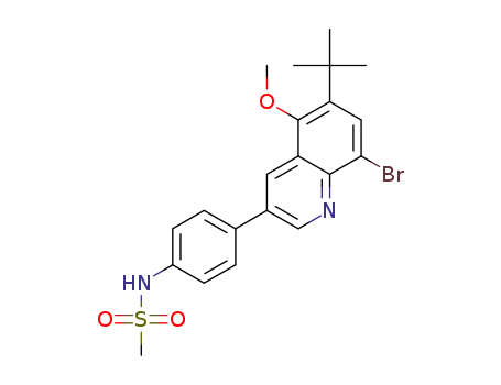 N-[4-(8-bromo-6-tert-butyl-5-methoxy-3-quinolyl)phenyl]methanesulfonamide