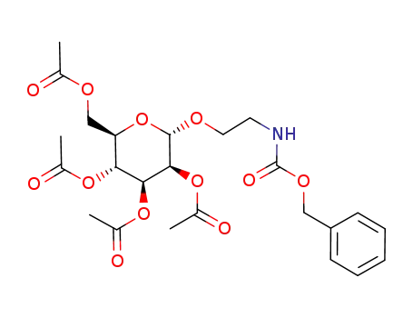 (2R,3R,4S,5S,6R)-2-(acetoxymethyl)-6-(2-(((benzyloxy)carbonyl)amino)ethoxy) tetrahydro-2H-pyran-3,4,5-triyl triacetate