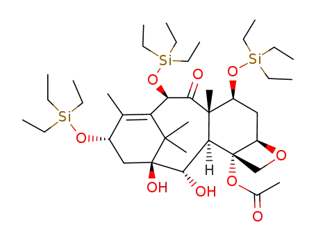 Molecular Structure of 204580-30-3 (10-O-deacetyl-2-O-debenzoyl-7,10,13-O-tris(triethylsilyl)baccatin III)