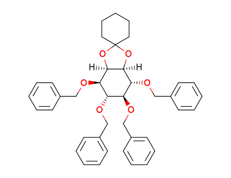 (+/-)-cis-1,2-O-cyclohexylidene-3,4,5,6-tetrakis-O-benzyl myo-inositol