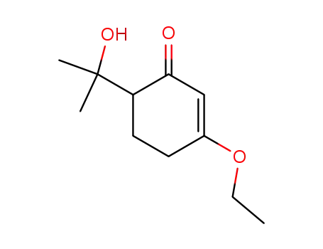 Molecular Structure of 488787-31-1 (2-Cyclohexen-1-one, 3-ethoxy-6-(1-hydroxy-1-methylethyl)-)