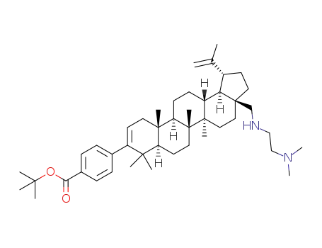 tert-butyl 4-((1R,3aS,5aR,5bR,7aR,11aS,11bR,13aR,13bR)-3a-((2-(dimethylamino)ethylamino)methyl)-5a,5b,8,8, 11a-pentamethyl-1-(prop-1-en-2-yl)-2,3,3a,4,5,5a,5b,6,7,7a,8,11,11la,11b,12,13,13a,13b-octadecahydro-1H-cyclopenta[a]chrysen-9-yl)benzoate