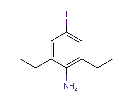 Molecular Structure of 126832-68-6 (Benzenamine, 2,6-diethyl-4-iodo-)