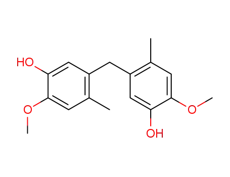 Molecular Structure of 33364-77-1 (5,5′-methylene-bis(2-methoxy-4-methylphenol))