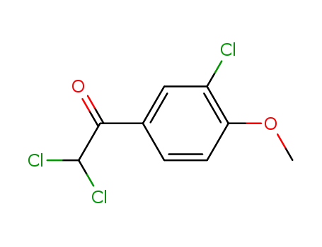 Molecular Structure of 23860-80-2 (Ethanone, 2,2-dichloro-1-(3-chloro-4-methoxyphenyl)-)
