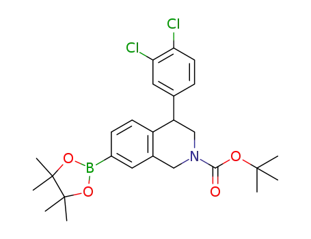 tert-butyl 4-(3,4-dichlorophenyl)-7-(4,4,5,5-tetramethyl-1,3,2-dioxaborolan-2-yl)-3,4-dihydroisoquinoline-2(1H)-carboxylate