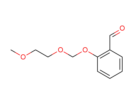 Molecular Structure of 106880-69-7 (Benzaldehyde, 2-[(2-methoxyethoxy)methoxy]-)