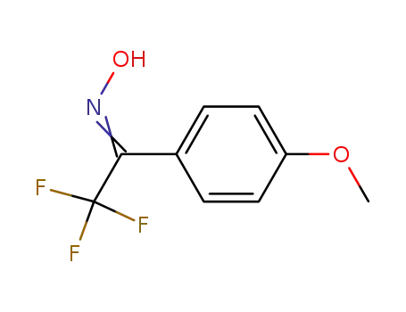 Molecular Structure of 83163-75-1 (Ethanone, 2,2,2-trifluoro-1-(4-methoxyphenyl)-, oxime)