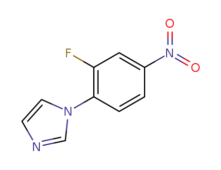 Molecular Structure of 154164-56-4 (1H-Imidazole, 1-(2-fluoro-4-nitrophenyl)-)