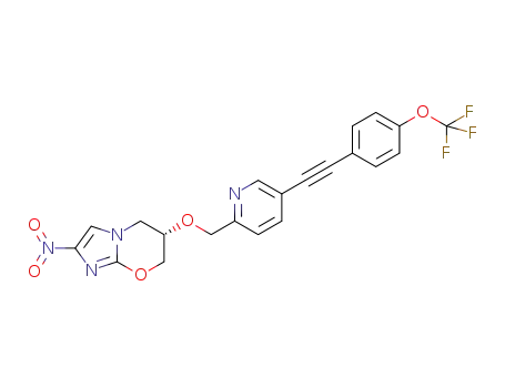 (6S)-2-nitro-6-[(5-{[4-(trifluoromethoxy)phenyl]ethynyl}pyridin-2-yl)methoxy]-6,7-dihydro-5H-imidazo[2,1-b][1,3]oxazine