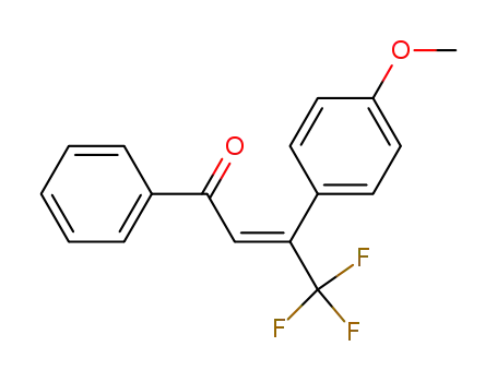 Molecular Structure of 851645-63-1 (2-Buten-1-one, 4,4,4-trifluoro-3-(4-methoxyphenyl)-1-phenyl-, (2E)-)