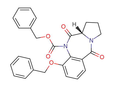 (11aS)-1,2,3,10,11,11a-hexahydro-9-(benzyloxy)-10-(benzyloxycarbonyl)-5H-pyrrolo<2,1-c><1,4>benzodiazepin-5,11-dione