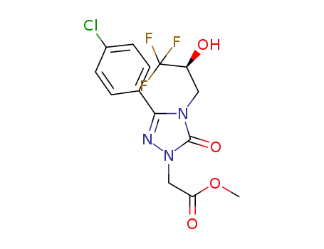 methyl {3-(4-chlorophenyl)-5-oxo-4-[(2S)-3,3,3-trifluoro-2-hydroxypropyl]-4,5-dihydro-1H-1,2,4-triazol-1-yl}acetate