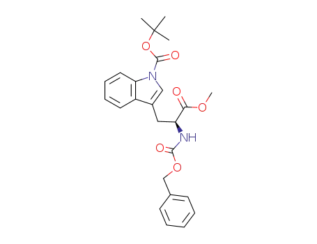 Molecular Structure of 643751-42-2 (N-carbobenzyloxy-1-tert-butoxycarbonyl-L-tryptophan methyl ester)