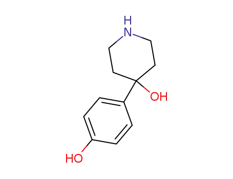 Molecular Structure of 142001-84-1 (4-Piperidinol, 4-(4-hydroxyphenyl)-)