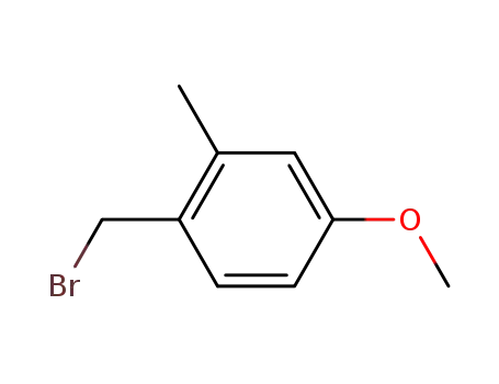 Molecular Structure of 52289-56-2 (Benzene, 1-(bromomethyl)-4-methoxy-2-methyl-)