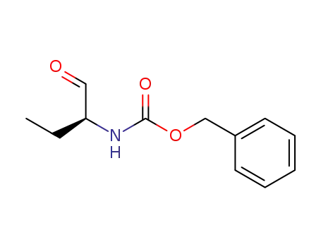 Molecular Structure of 143915-15-5 (Carbamic acid, (1-formylpropyl)-, phenylmethyl ester, (S)-)