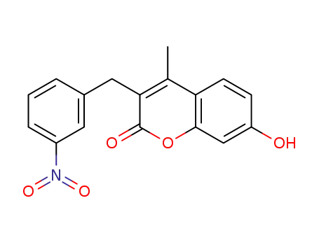 2H-1-Benzopyran-2-one, 7-hydroxy-4-methyl-3-[(3-nitrophenyl)methyl]-