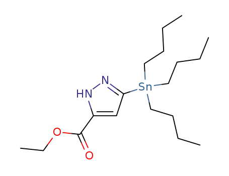 5-트리부틸스타닐-1H-피라졸-3-카르복실산 에틸 에스테르
