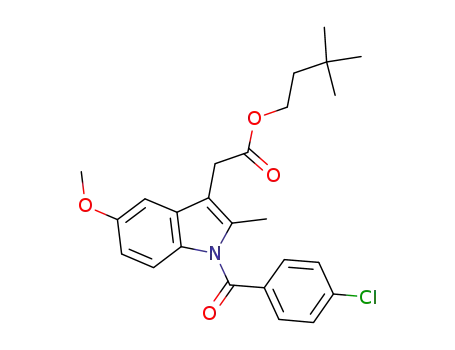 Molecular Structure of 1224508-90-0 (3,3-dimethylbutyl 2-(1-(4-chlorobenzoyl)-5-methoxy-2-methyl-1H-indol-3-yl)acetate)