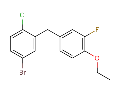 Molecular Structure of 898538-31-3 (Benzene, 4-bromo-1-chloro-2-[(4-ethoxy-3-fluorophenyl)methyl]-)