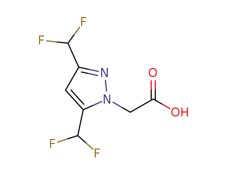 Molecular Structure of 512809-60-8 ([3,5-bis(difluoromethyl)-1H-pyrazol-1-yl]acetic acid)