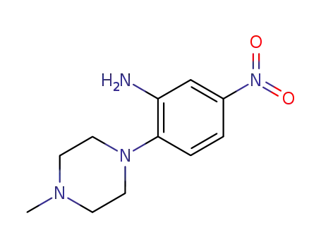 Molecular Structure of 5367-66-8 (2-(4-METHYLPIPERAZIN-1-YL)-5-NITROANILINE)