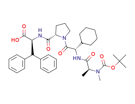 (S)-2-((S)-1-((S)-2-((S)-2-((tert-butoxycarbonyl)(methyl)amino)propanamido)-2-cyclohexylacetyl)pyrrolidin-2-carboxamido)-3,3-diphenylpropanoic acid