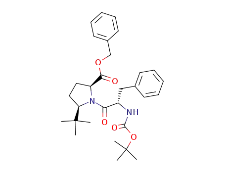 Molecular Structure of 412303-26-5 (N-(tert-butoxycarbonyl)-(S)-phenylalanyl-(2S,5R)-5-tert-butylproline benzyl ester)