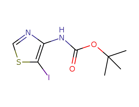 Molecular Structure of 1258934-68-7 (tert-Butyl (5-iodothiazol-4-yl)carbaMate)