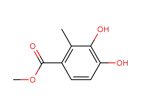 Molecular Structure of 740799-82-0 (Benzoic acid, 3,4-dihydroxy-2-Methyl-, Methyl ester)
