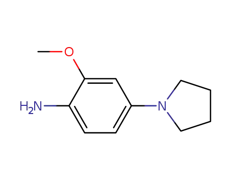 Molecular Structure of 143525-62-6 (2-METHOXY-4-(PYRROLIDIN-1-YL)AMINOBENZENE)