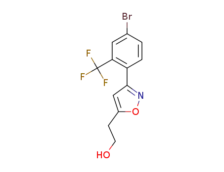Molecular Structure of 1268385-47-2 (2-{3-[4-bromo-2-(trifluoromethyl)phenyl]-5-isoxazolyl}-ethanol)