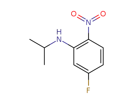Molecular Structure of 131885-33-1 (5-Fluoro-N-isopropyl-2-nitroaniline)