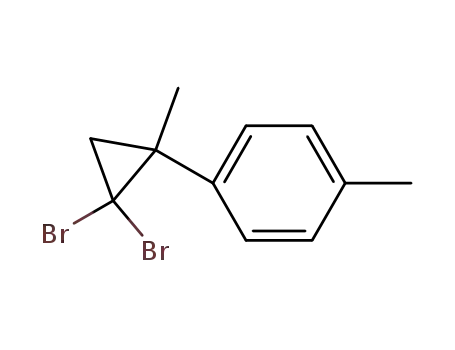 Molecular Structure of 87959-45-3 (1-(2,2-dibromo-1-methylcyclopropyl)-4-methylbenzene)