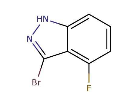 Molecular Structure of 885521-60-8 (3-BROMO-4-FLUORO (1H)INDAZOLE)