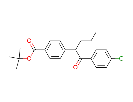 Molecular Structure of 1019113-44-0 (Benzoic acid, 4-[1-(4-chlorobenzoyl)butyl]-, 1,1-diMethylethyl ester)