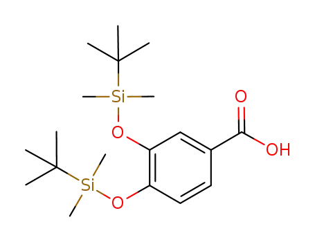 Molecular Structure of 154083-18-8 (3,4‐bis(tert‐butyldimethylsilyloxy)benzoic acid)