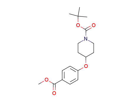 Molecular Structure of 281235-00-5 (Methyl-4-(N-(tert-butoxycarbonyl)-4-piperidinyloxy)benzoate)