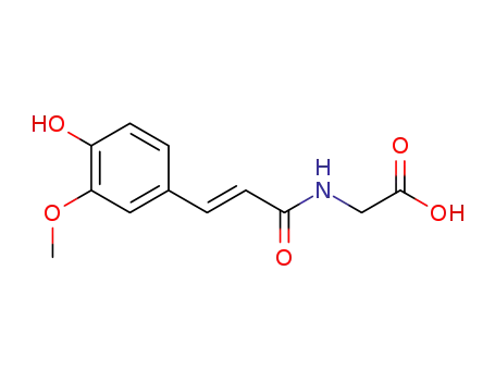 Molecular Structure of 1220-05-9 (Glycine, N-[3-(4-hydroxy-3-methoxyphenyl)-1-oxo-2-propenyl]-)