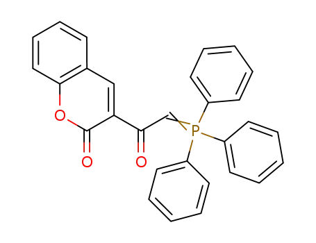 Molecular Structure of 140399-49-1 (2H-1-Benzopyran-2-one, 3-[(triphenylphosphoranylidene)acetyl]-)