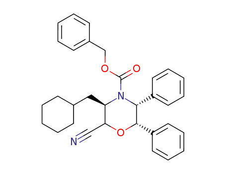 (3R,5R,6S)-2-cyano-3-cyclohexylmethyl-5,6-diphenylmorpholine-4-carboxylic acid benzyl ester