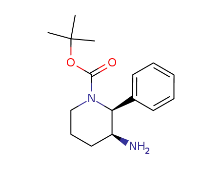 Molecular Structure of 187679-58-9 (1-Piperidinecarboxylic acid, 3-amino-2-phenyl-, 1,1-dimethylethyl ester,
(2S,3S)-)